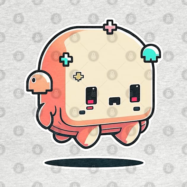 Cute happy kawaii 8-bit 16-bit pixel character by Quixar